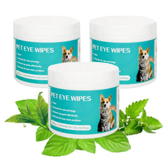 Pet Eye Wipes for Dogs and Cats - Gently Remove Tear Stains, Eye Wrinkles, Drains and Cleansing Pet Eye Wipes for Eyes, Wrinkles and Faces 100 Count 3 Packs 300 Pieces Total