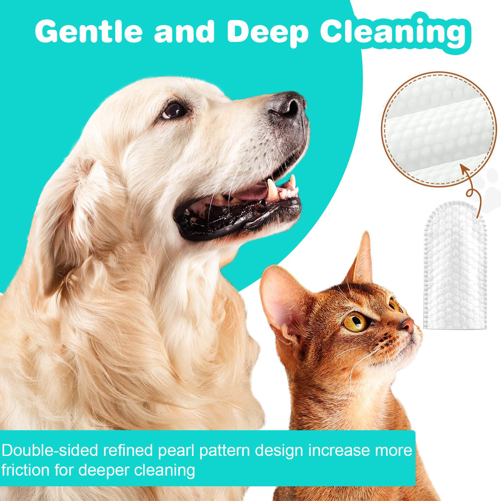 Ear Cleaning Wipes, 50 Pieces 3 Packs 150 Pieces Total, Dog and Cat Grooming and Wax Removal Kit, Soft, Easy, Non-Irritating Cleaning Pads to Clean Dirt and Prevent Bad Odors and Itching (Ear Wipes)