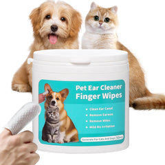 Ear Cleaning Wipes, 50 Pieces 3 Packs 150 Pieces Total, Dog and Cat Grooming and Wax Removal Kit, Soft, Easy, Non-Irritating Cleaning Pads to Clean Dirt and Prevent Bad Odors and Itching (Ear Wipes)