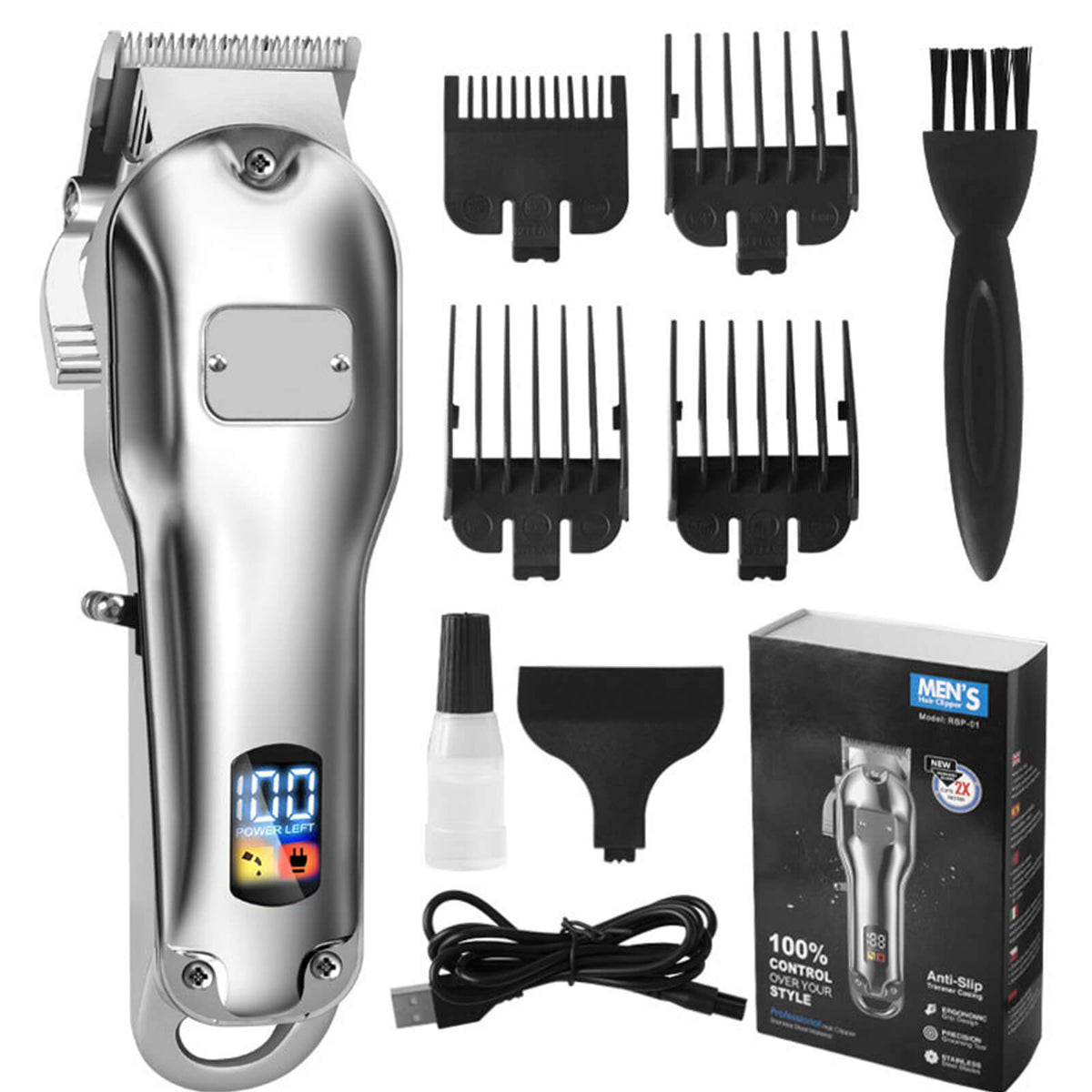 Dog Clipper for Heavy and Thick Coats, Cordless Clipper with Metal Blade for Pets, Dogs, Cats, Animals