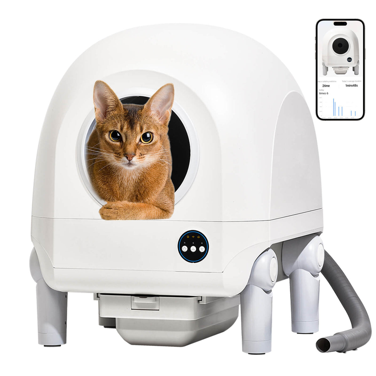 Self-cleaning cat litter box